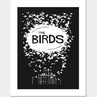 The Birds by Hitchcock Black Posters and Art